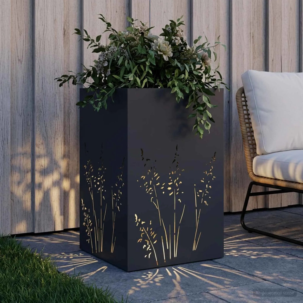 Vaso da giardino Antracite 50 x 50 x 75 cm 8005768
