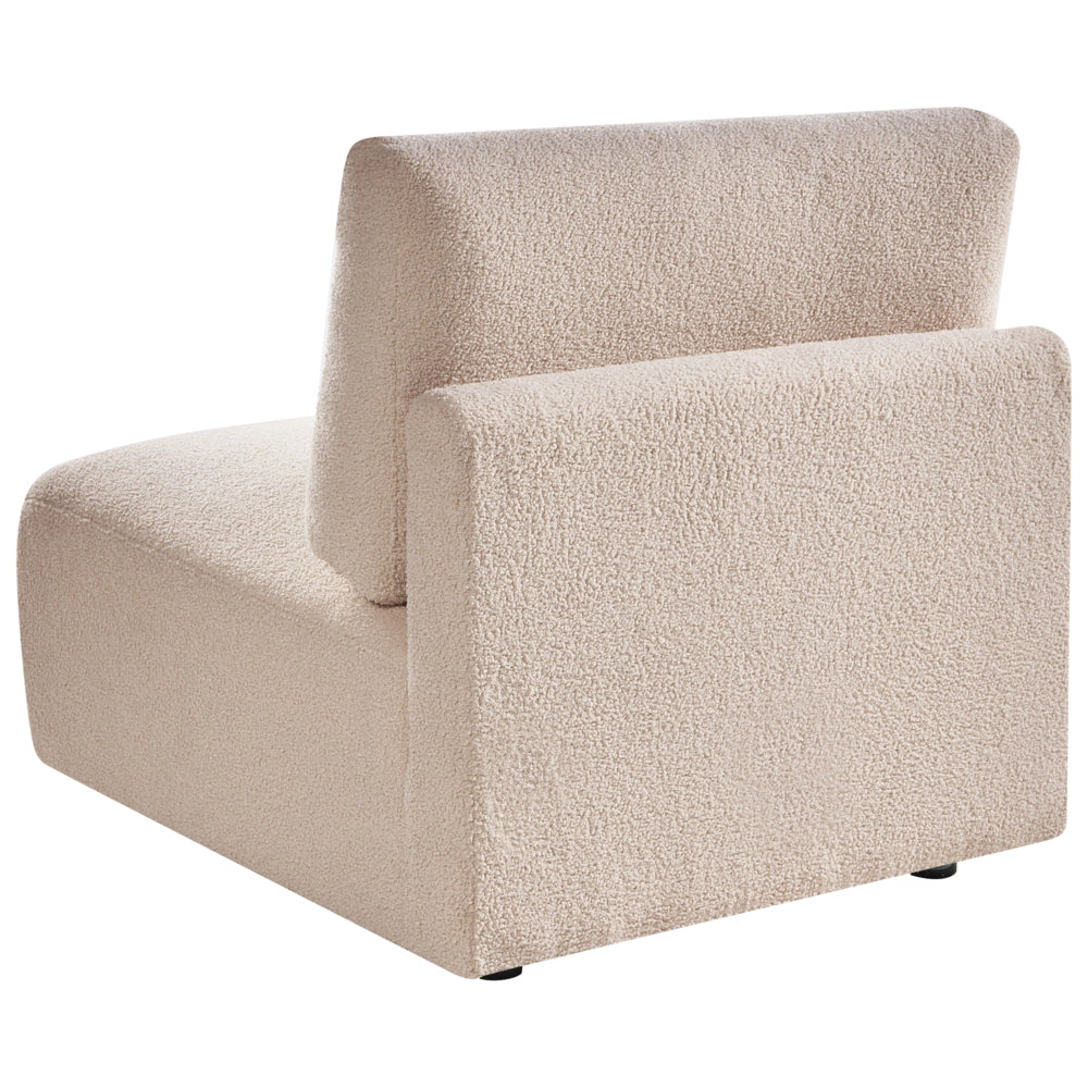 Modulo poltrona Beige Boucle Poltrona a 1 posto Stile moderno Soggiorno