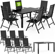 ® Tavolo e Sedie da Giardino Alluminio Bern 7 pz Schienale Regolabile Set da Pranzo Esterno