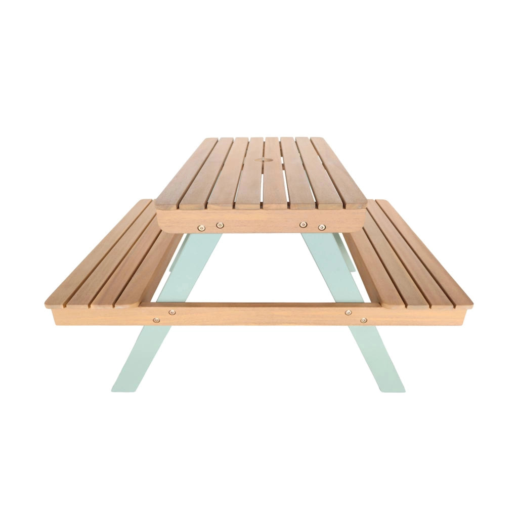 Tavolo da picnic in legno per bambini,  4 posti, verde grigio