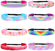 Cintura per capelli 8 pezzi - Antiscivolo - Adattabile - Cintura per capelli colorata - Cintura per capelli sportiva - Adatta per ragazze