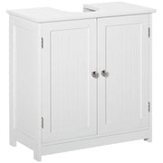 MOBILE SOTTOLAVABO A 2 ANTE CON RIPIANO REGOLABILE E INTAGLIO A U, 60X30X60 CM, BIANCO