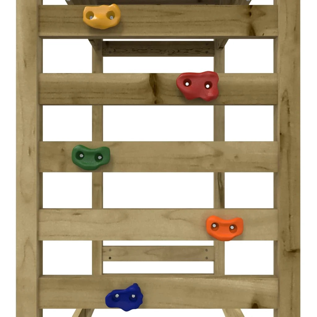 Altalene per parco giochi all'aperto scivolo altalene robuste giochi da giardino 492 x 360 x 264 cm legno di pino impregnato 02_0004704