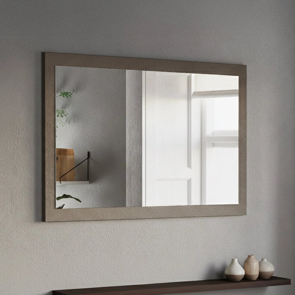 Isontino, Specchio Forma Rettangolare, 110x68h cm Marrone Bronzo