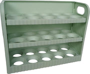 Eierhouder per frigorifero, 30 uova, tre livelli, 3 strati, tavolo con maniglie, capacità per 30 uova, contenitore per uova, 26 x 20,5 x 10 cm