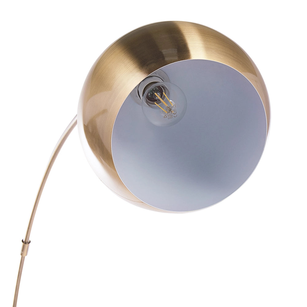 Lampada da Terra Ottone Colore Metallo 210 cm Paralume Orientabile Industriale