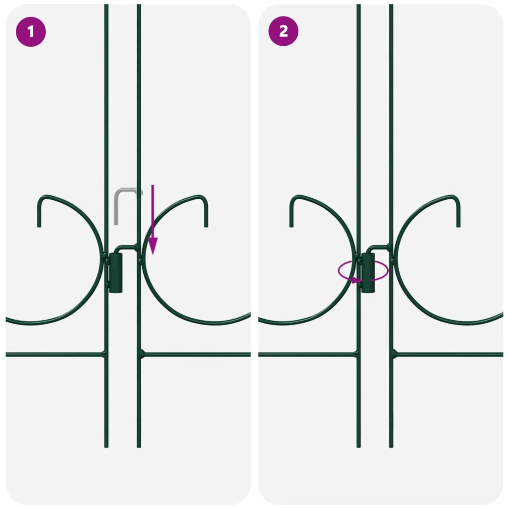 Recinzione per Giardino 5 pz Verde Acciaio CFW5376103