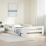 Letto senza Materasso Bianco 90x190 cm in Legno Massello Pino 855694