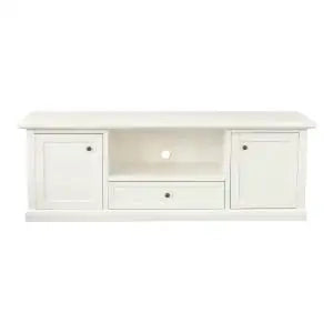 Mobile Porta tv Shabby chic bianco 2 ante 1 cassetto 1 vano
