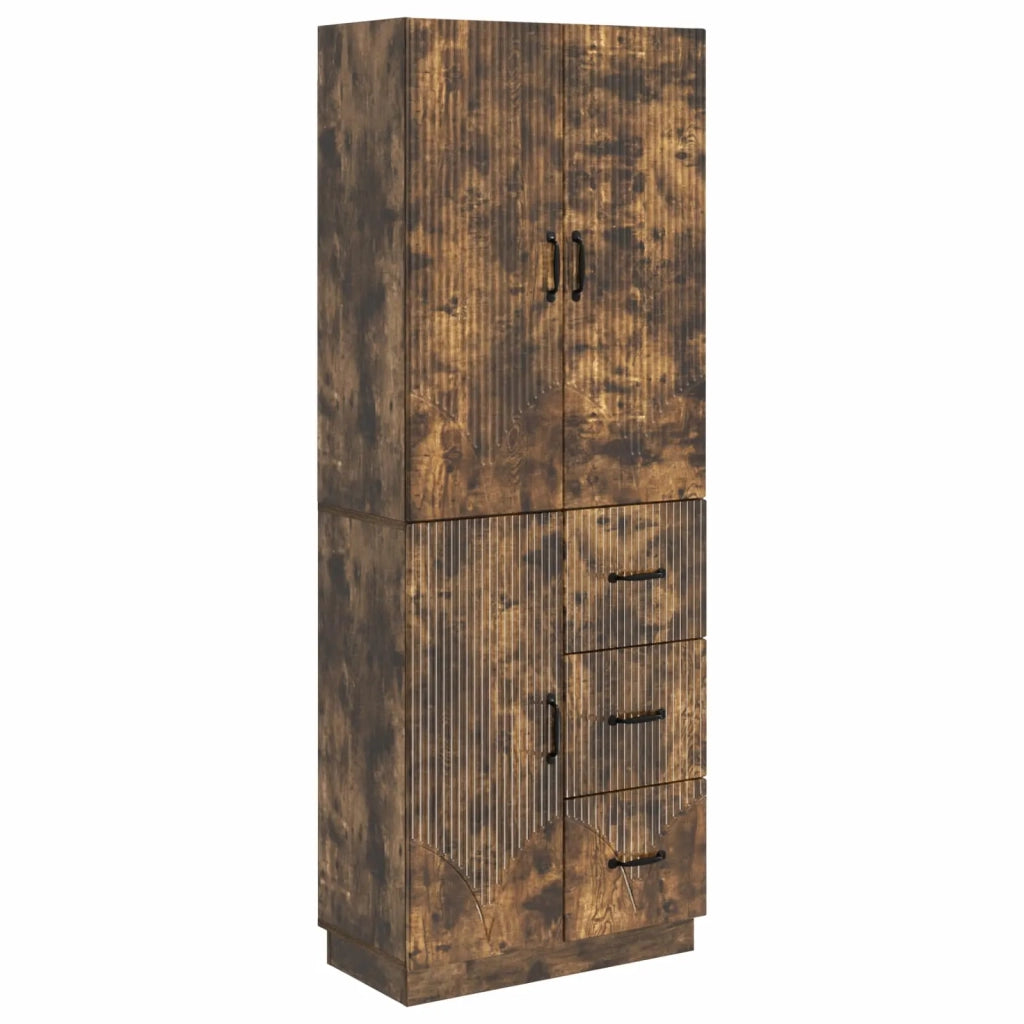 Set di armadi 2 pcs Rovere Fumo Legno ingegnerizzato