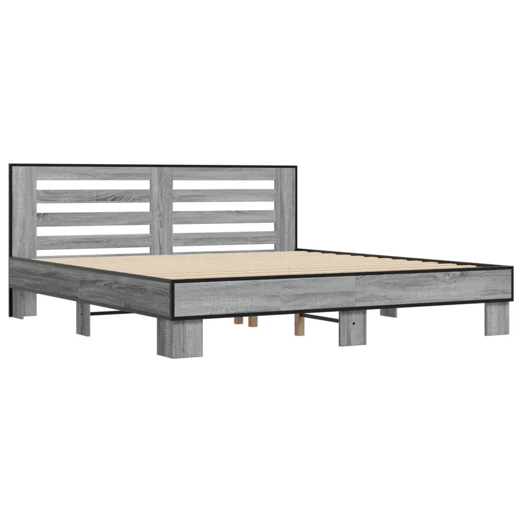 Giroletto Grigio Sonoma 200x200 cm in Legno Multistrato Metallo 3280085
