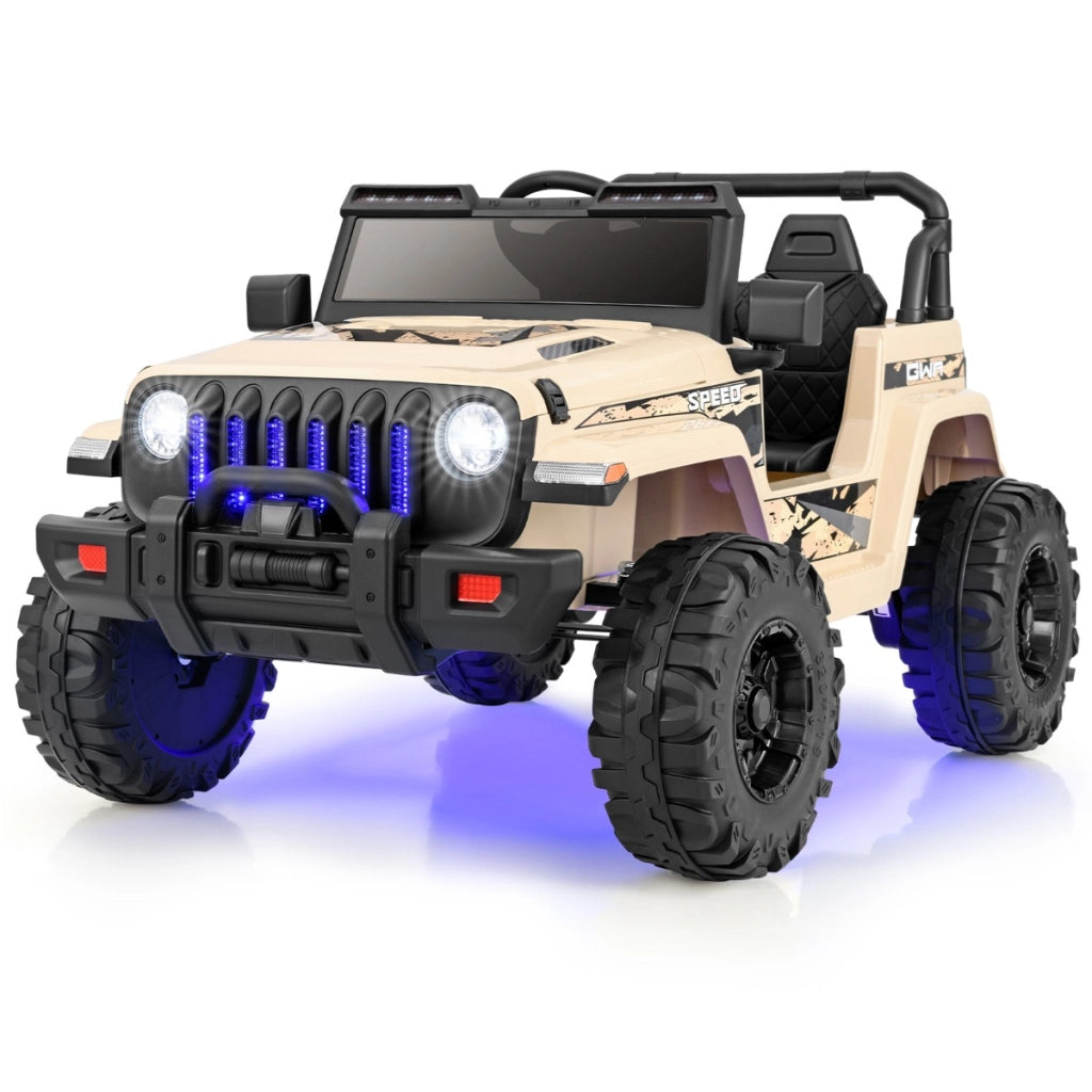 Jeep per bambini alimentata a batteria 12V con 2 posti e telecomando musica porta USB, Auto elettrica Caff¨¨-Macchinine giocattoli