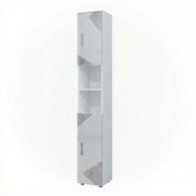 Mobile bagno alto Irma Bianco lucido con inserti 30 x 192 cm Vicco