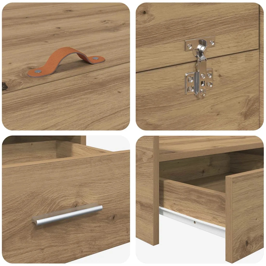 Struttura letto con contenitore Rovere artigianale 180 x 200 cm 3335276
