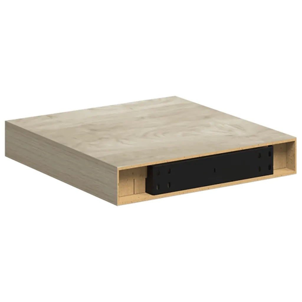 Mensole a Muro 2 pz Rovere 23x23,5x3,8 cm in MDF cod mxl 52571