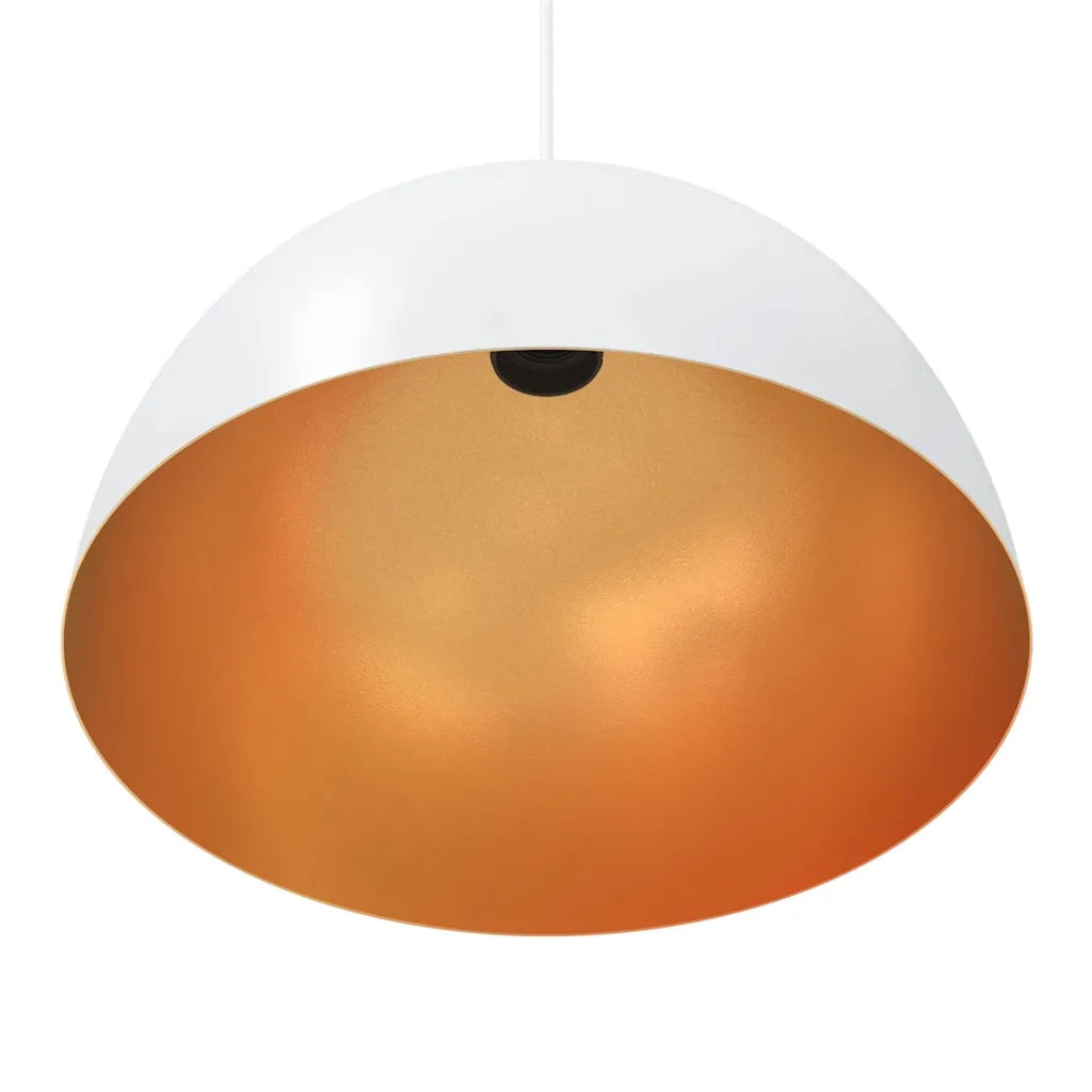 Lampada a Sospensione 2 pz Regolabile E27 Bianco Ø 30cm Metallo 4103452