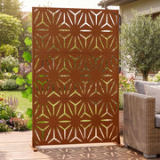 Pannello Divisorio Kilsturd in Acciaio Zincato con Motivo Decorativo 180x120 cm - Marrone casa.pro
