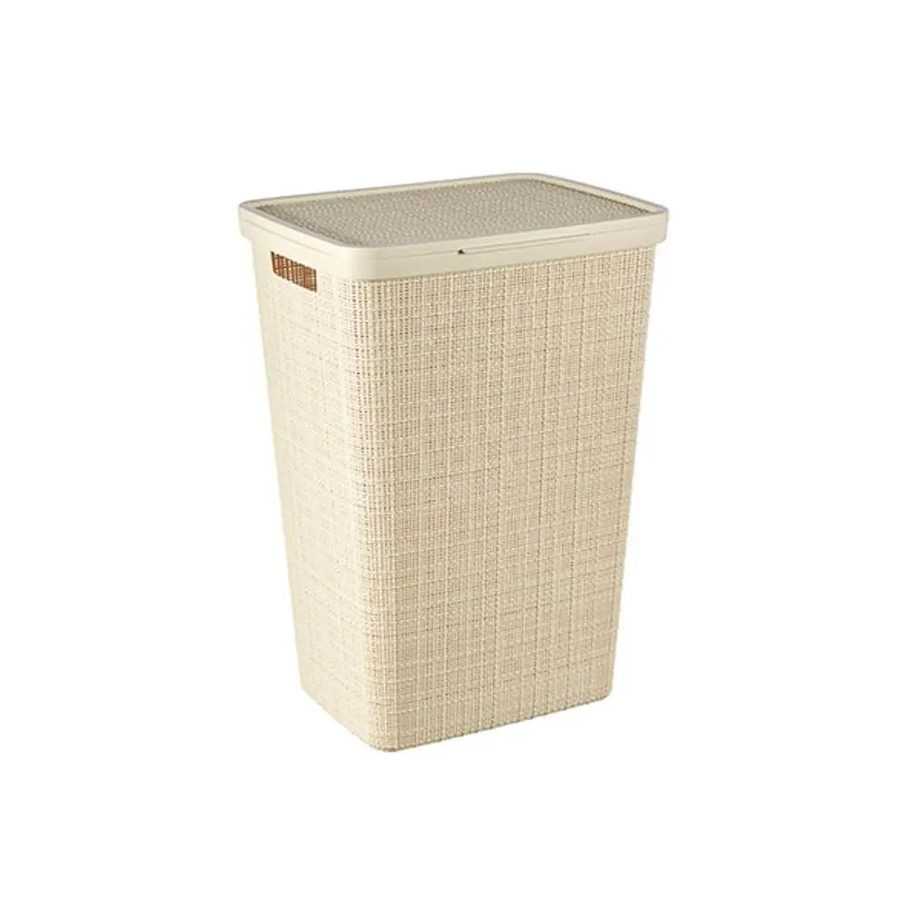 Cesta portabiancheria Curver Jute avorio 58l cm 43x34x60 h