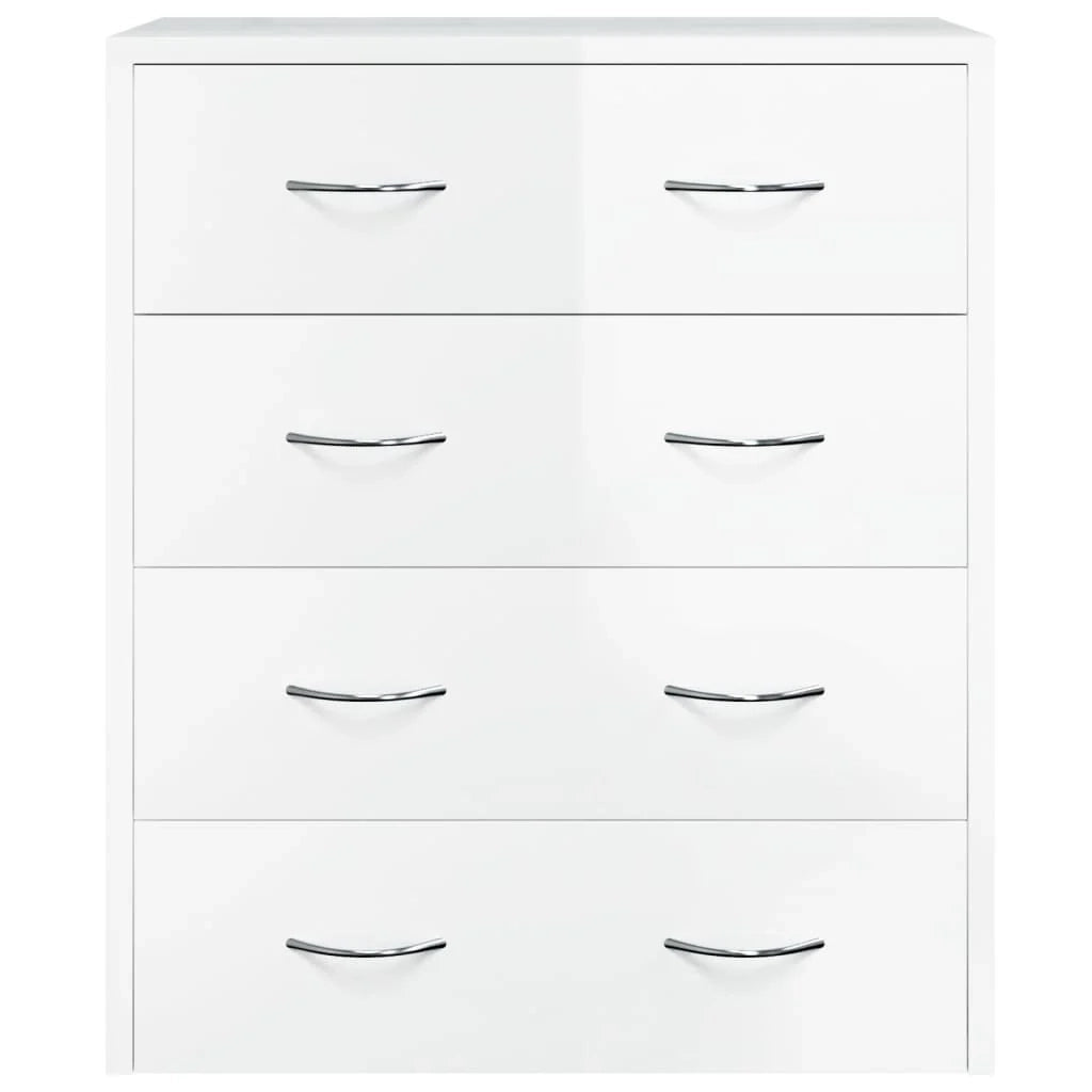 Buffet credenza cassettiera mobiletto mobile contenitore organizer per cucina soggiorno salotto con 4 cassetti 60 x 30,5 x 71 cm bianco lucido 02_0029750