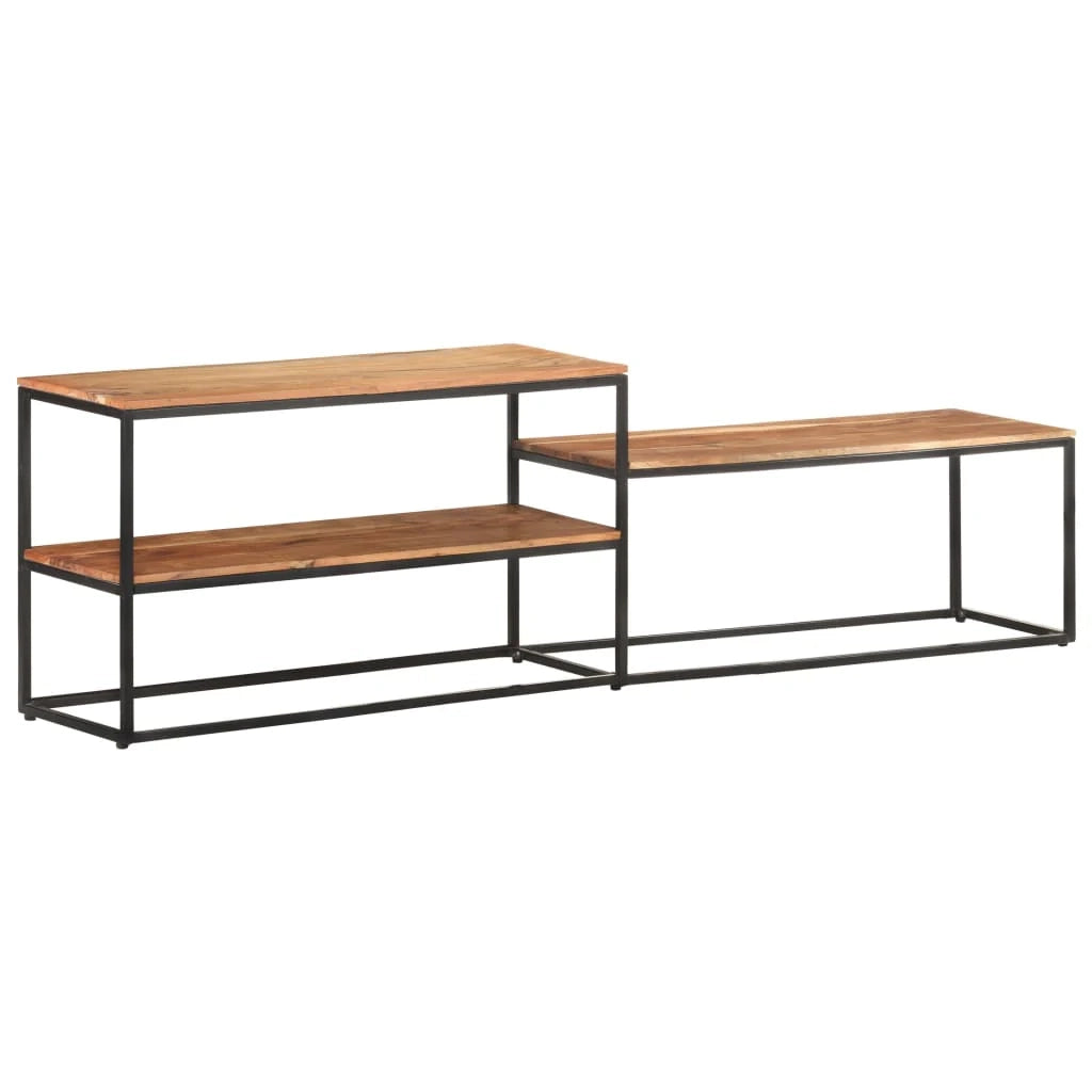 Mobile TV multimediale scaffale TV credenza mobile TV sala da pranzo soggiorno camera da letto 180 x 30 x 50 cm legno massello di acacia marrone 02_0026087