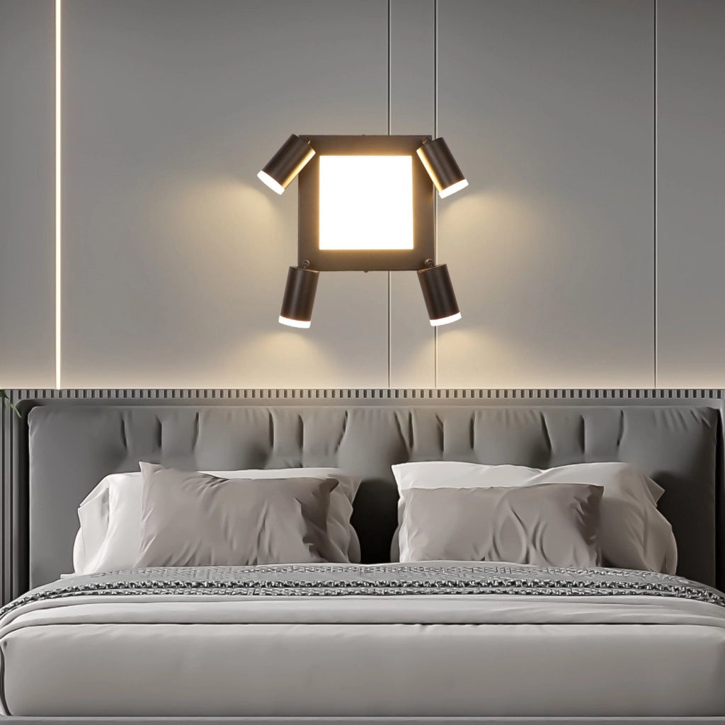 ZMH Faretto da soffitto 4 lampadine GU10 3000k 20W lampada da cucina nera lampada da corridoio girevole bianco caldo