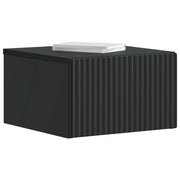 Set di 2 Comodini | Armadio da Notte | Mobiletto da notte a muro Nero 33 x 34,5 x 20 cm