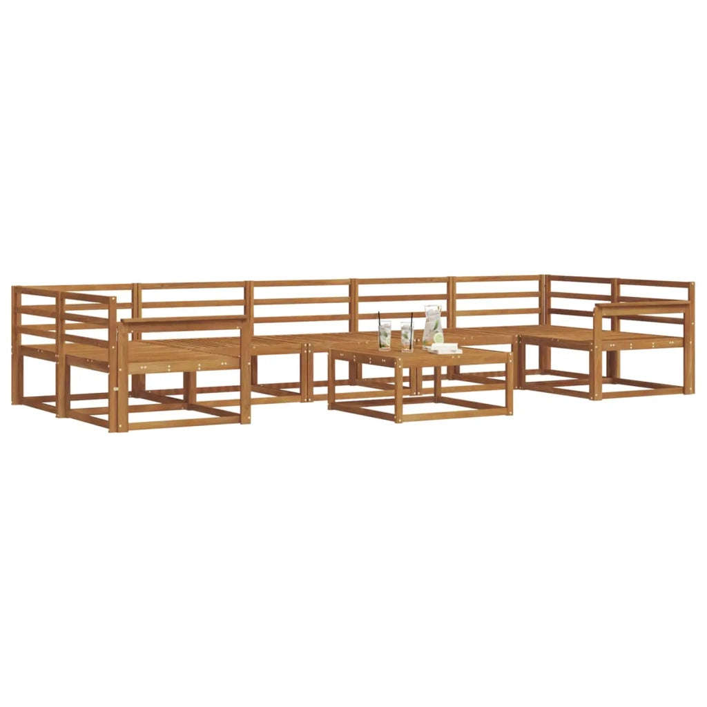 Set di divani da esterno 8 pcs Naturale
