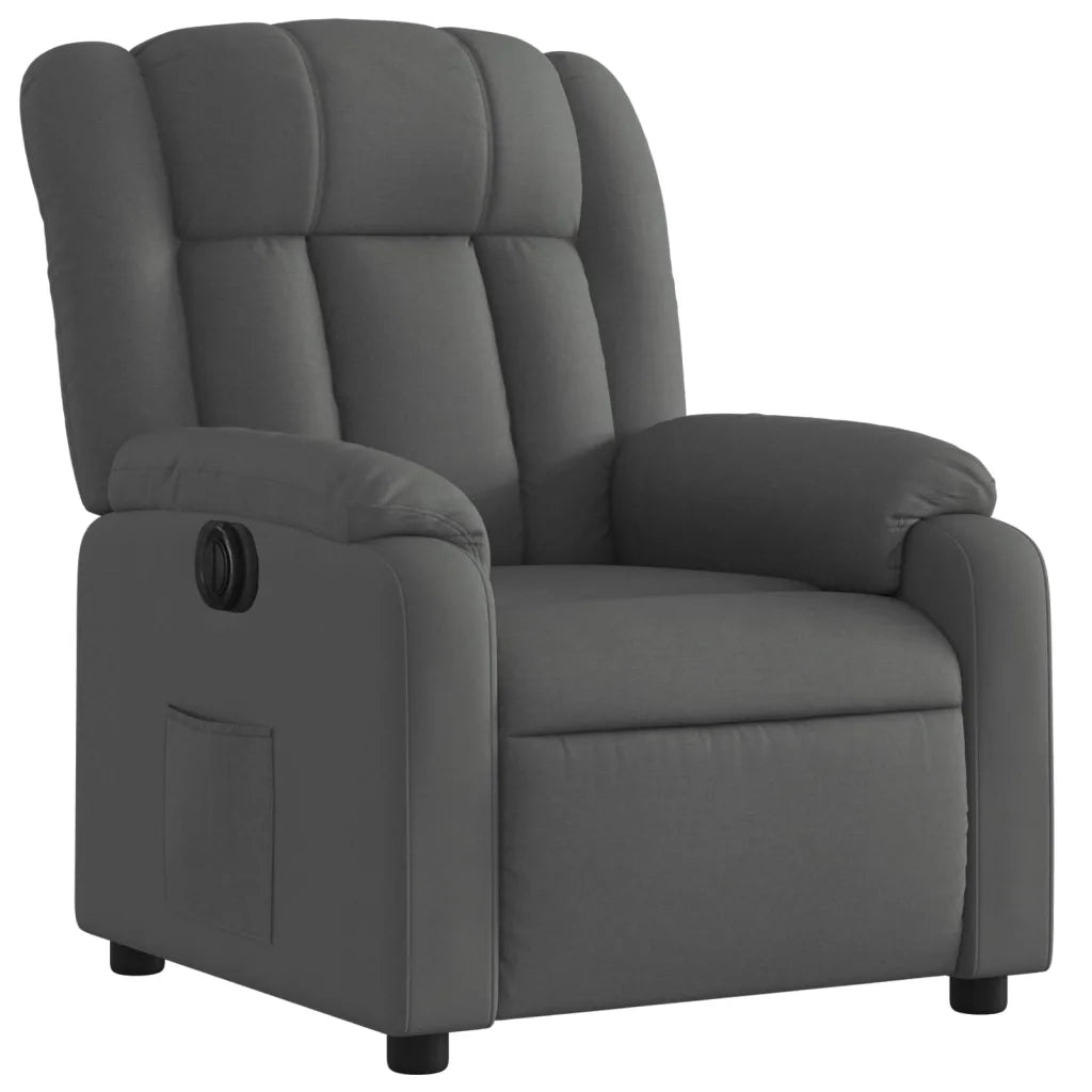 Poltrona Elettrica Reclinabile Grigio Scuro in Tessuto 3205293
