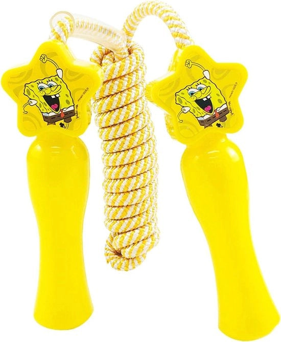 Springtouw per bambini - personaggio animato - manico in legno - tessuto catenone - regalo per bambini