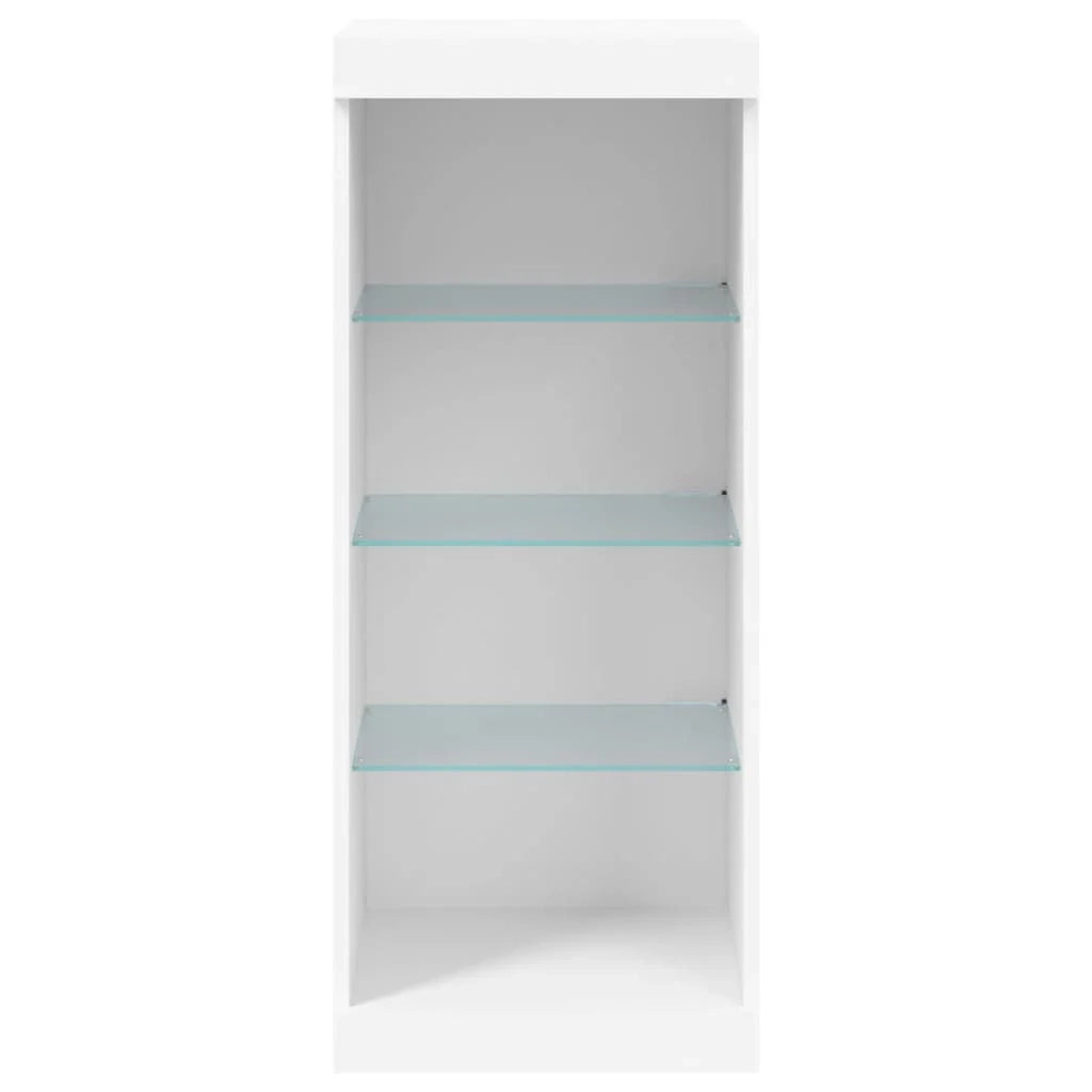 Buffet credenza cassettiera armadio mobile contenitore organizer per cucina soggiorno salotto con luci LED 41 x 37 x 100 cm bianco 02_0029850