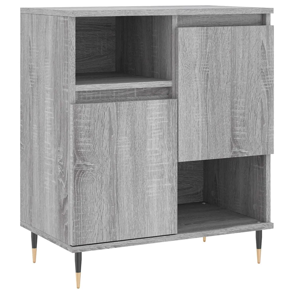 Credenze 3 pz Grigio Sonoma in Legno Multistrato 3190147