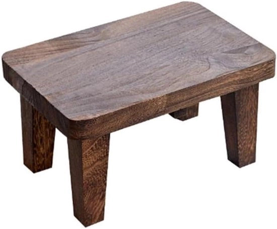 Sedia a gambe in legno - sgabello versatile basso - legno massello - forma K