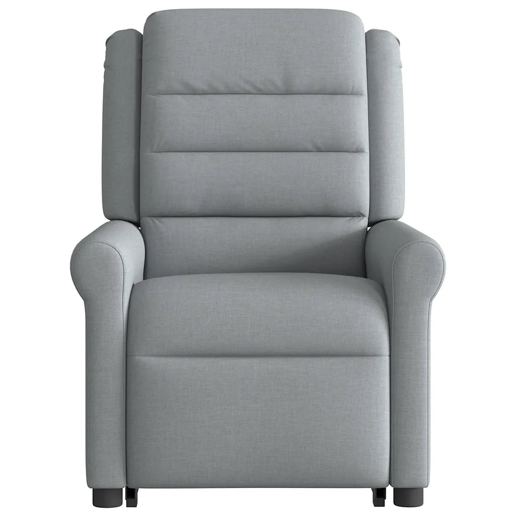 Divano Sedia-Poltrona Alzapersona Reclinabile Grigio Chiaro in Tessuto 588982