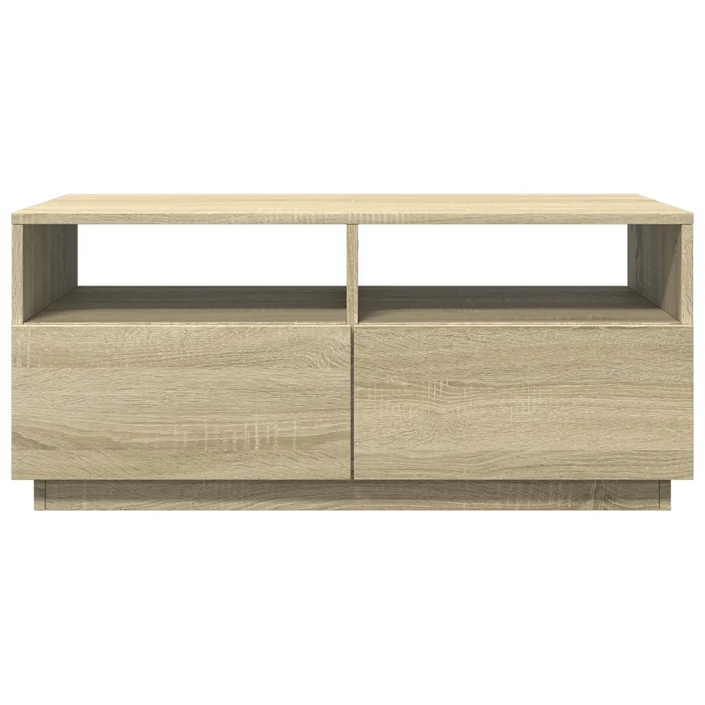 Tavolino da salotto | Tavolino da caff¨¨ | Tavolino da Soggiorno Gambe in Metallo Rovere Sonoma 90x49x40 cm