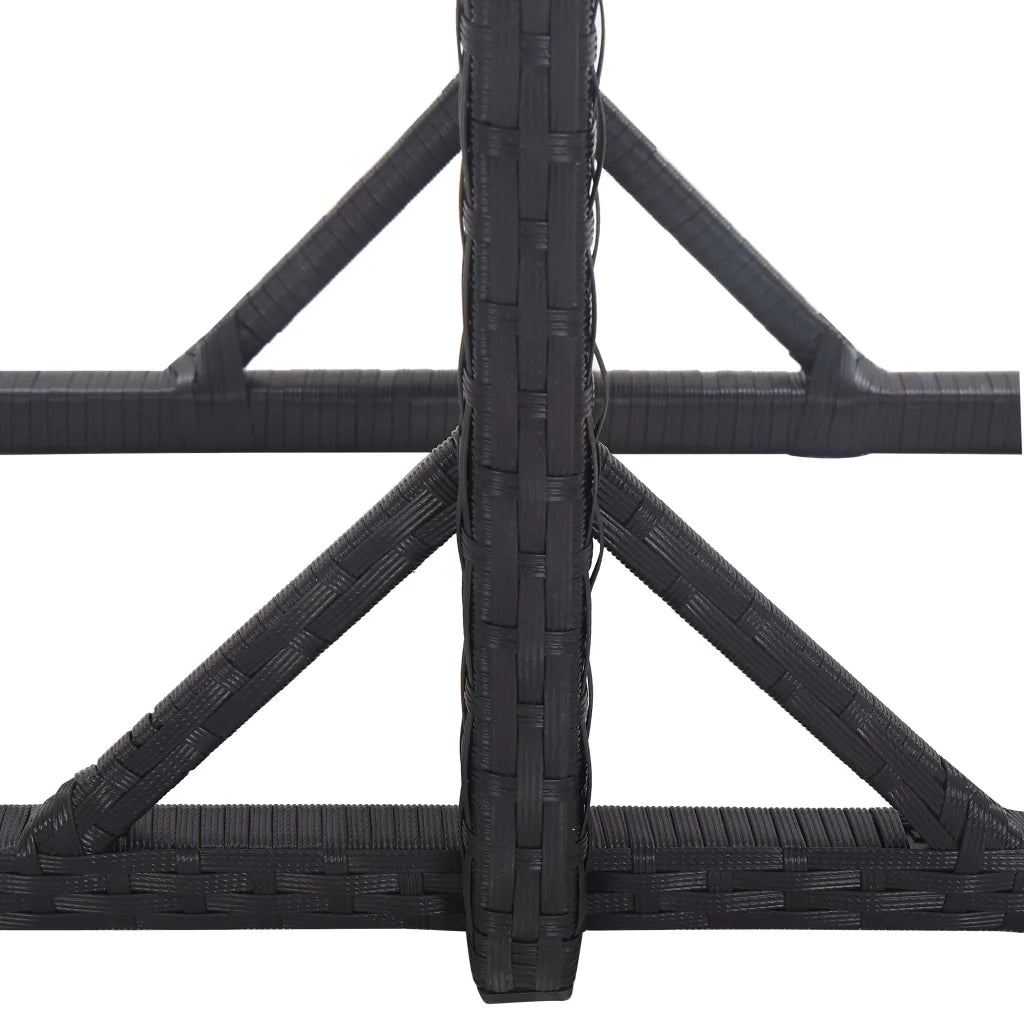 Set Mobili da Pranzo per Giardino 3 pz Nero cod mxl 35633