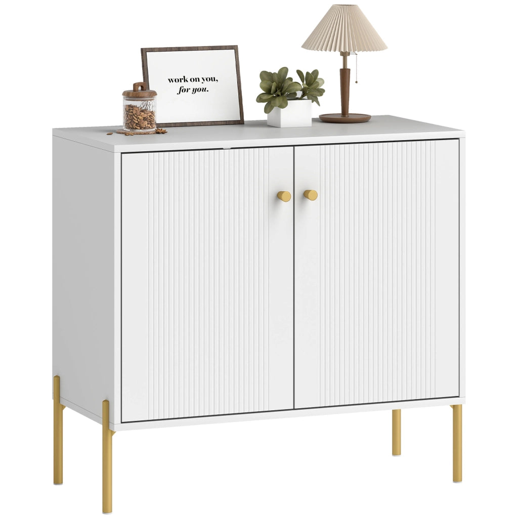 Buffet ¨C zephmum ¨C bianco, acciaio, 80x39x76