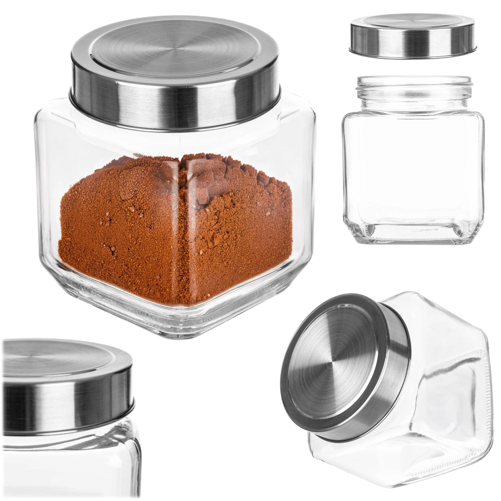 Contenitore per alimenti in vetro KADAX con coperchio, 500 ml, per prodotti sfusi.