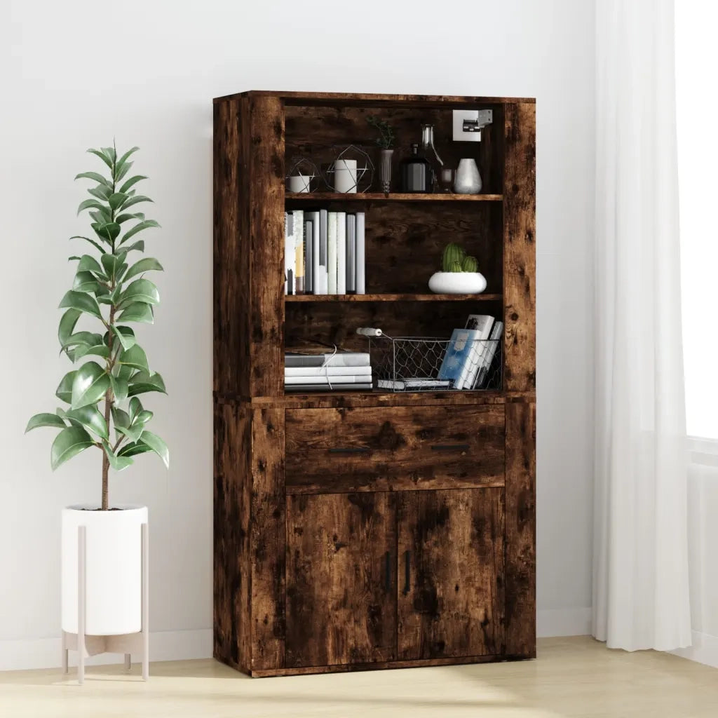 vidaXL Credenza Rovere Fumo in Legno Multistrato