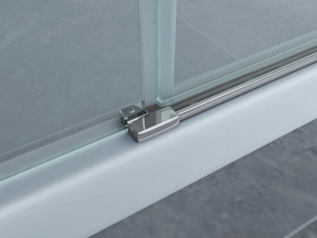 Box doccia con porta battente e lato fisso in cristallo 8mm trasparente PURA DUO 80 cm,90 cm,Flacone anticalcare escluso