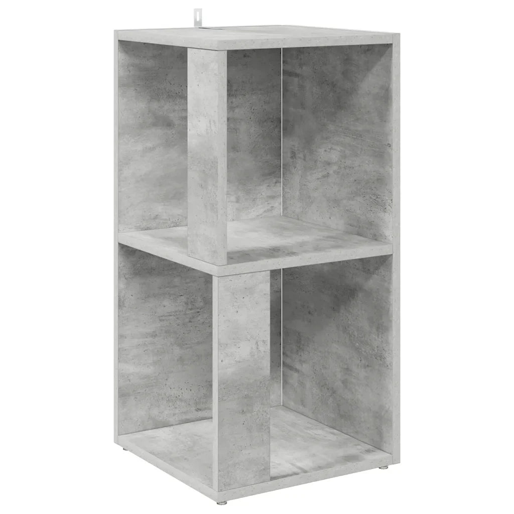 Mobile angolare rustico multifunzionale 33 x 33 x 67 cm in legno composito grigio cemento 02_0047968