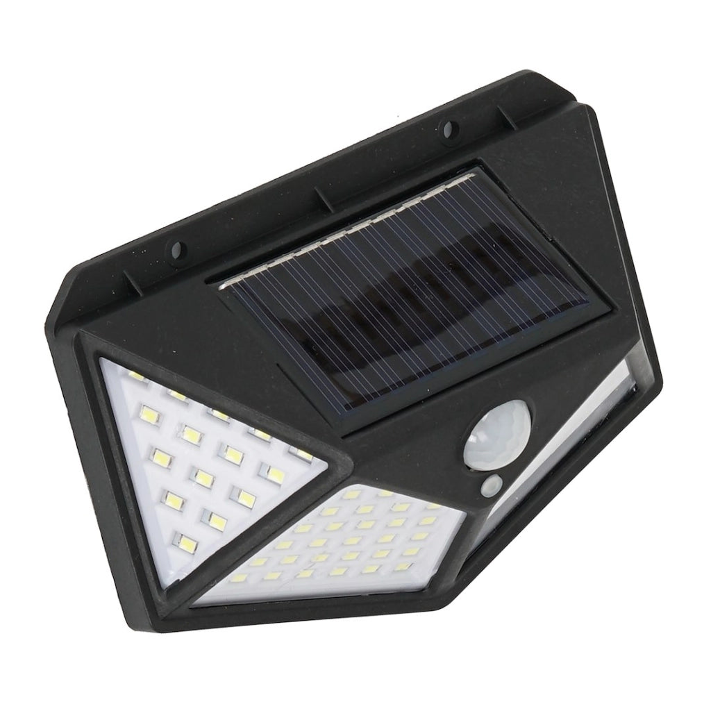 Applique solare LED 3W 4000K con sensore nera IP44 Eko-Light
