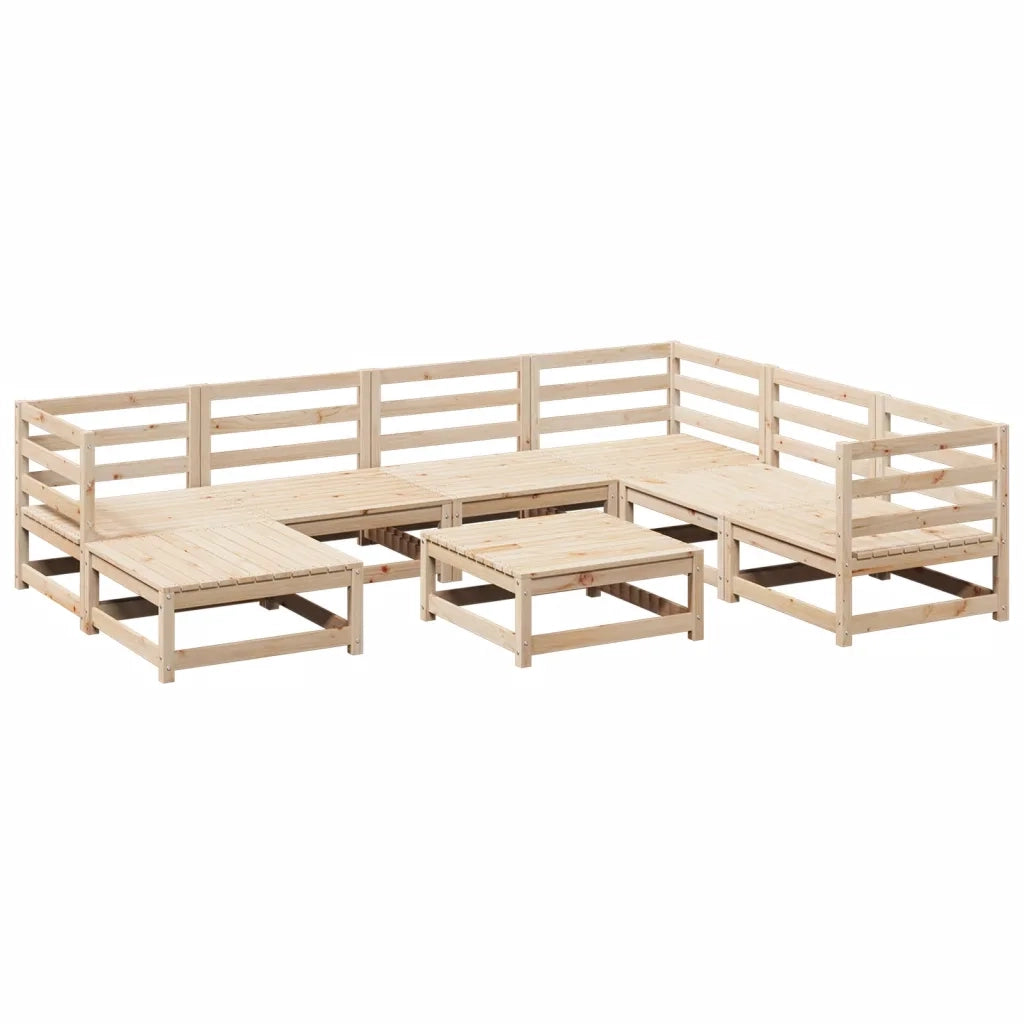 Set Divani da Giardino 8 pz in Legno Massello di Pino 3299552