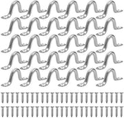 Occhielli per tende 30 pezzi - Ganci per parapetti - Ganci e occhielli per kayak/canoe - Acciaio inossidabile - 55 mm x 16,7 mm - Duraturo e facile da installare - Gancio