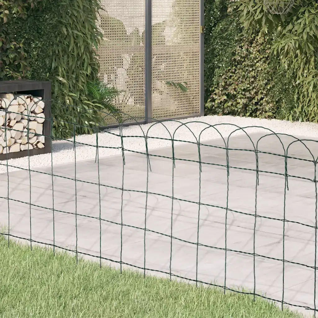 Recinzione per Giardino in Ferro Verniciato a Polvere 25x0,65 m 141074