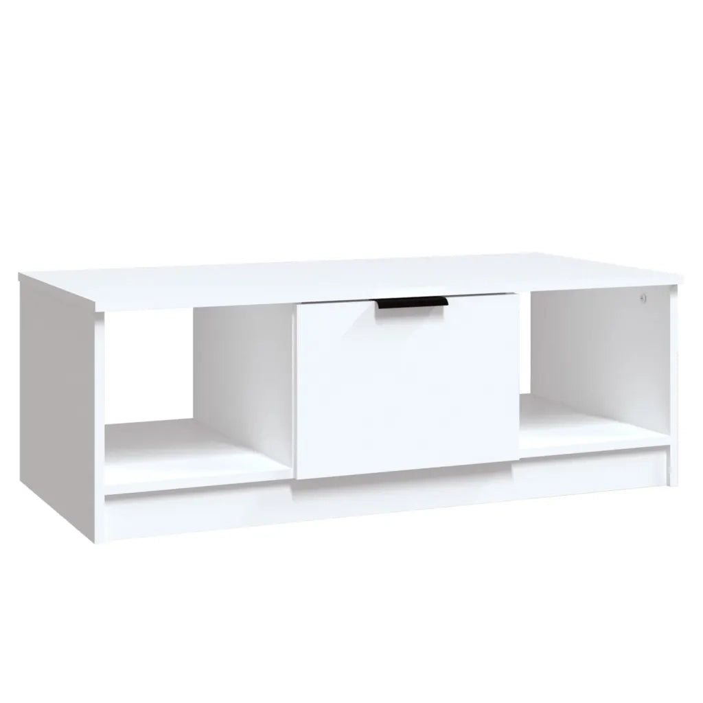 Tavolino da Salotto-Tavolino da soggiorno-Tavolo Bianco 102x50x36 cm in Legno Multistrato 411025
