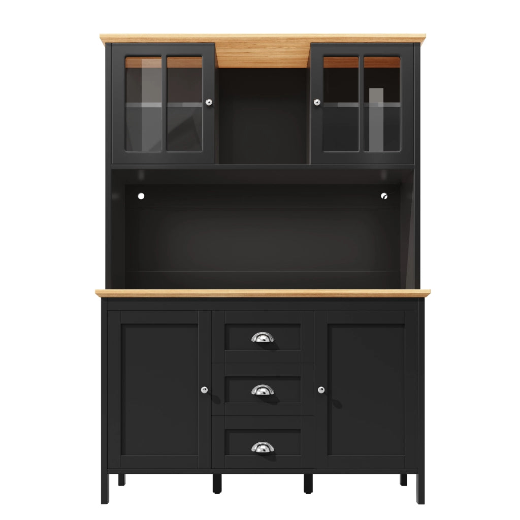 ARMADIO alto 120x40x179 cm nero con LED, 4 ante e 3 cassetti