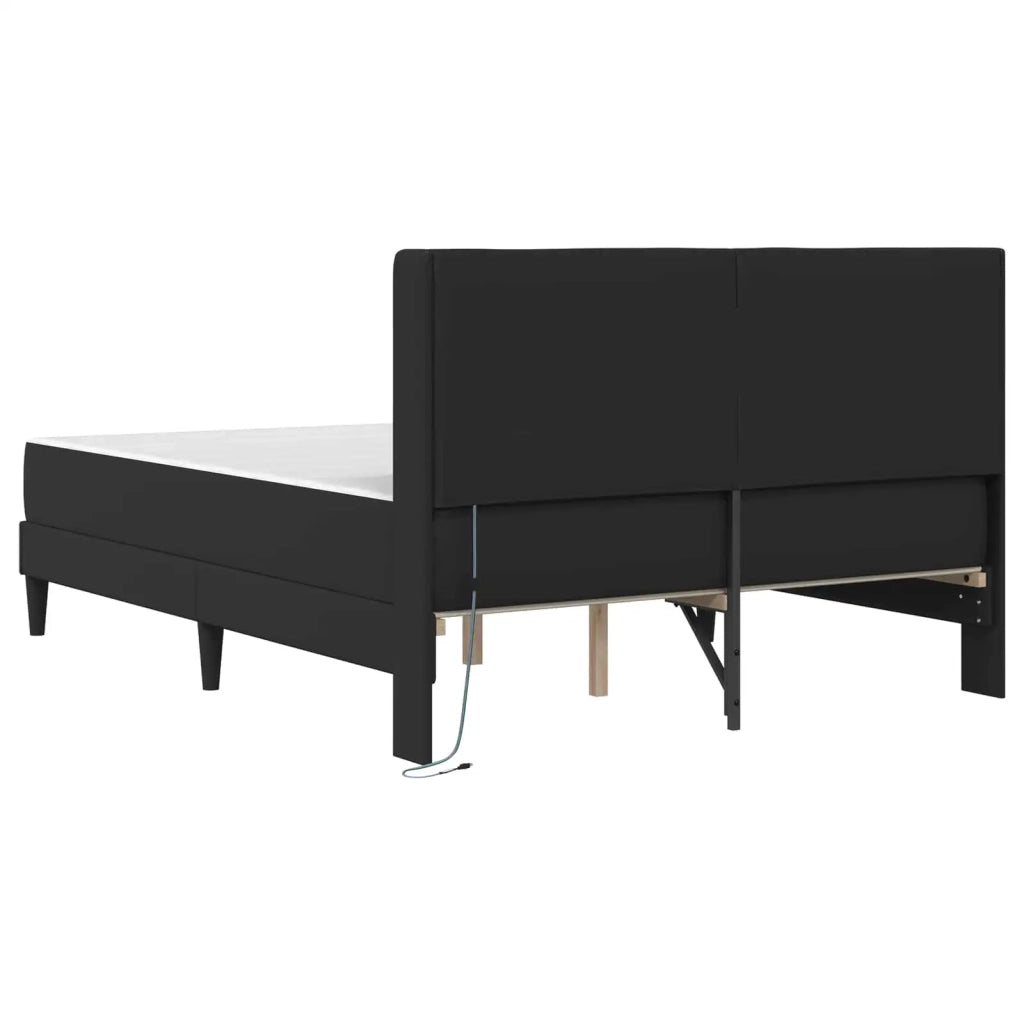 Struttura letto con materasso Nero 120 x 190 cm Similpelle 3414904