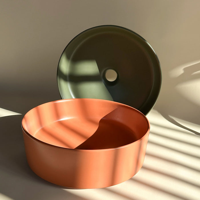 Lavabo Da Appoggio Rea Sami Green Matt