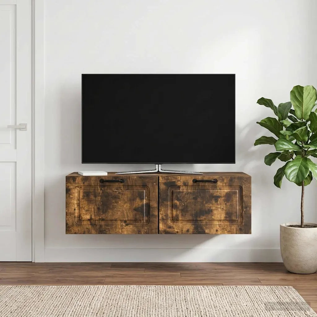 Mobile Porta TV da Muro Rovere Fumo 98 x 41 x 30 cm 899380