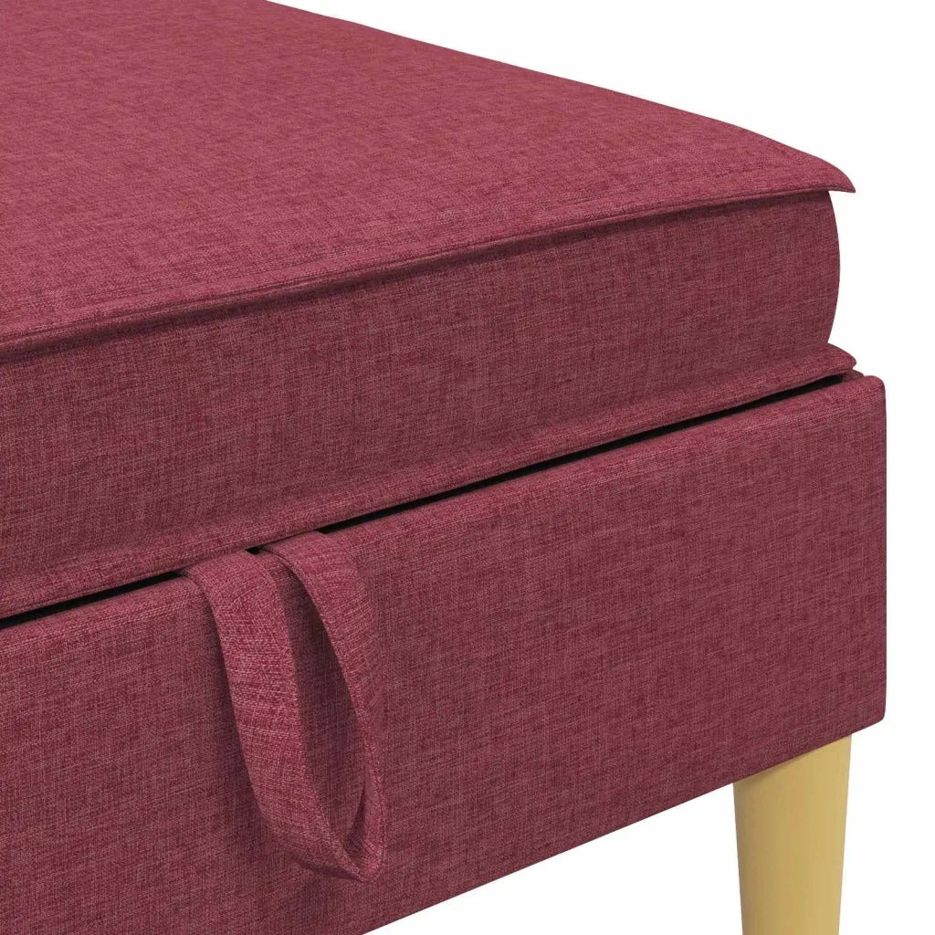 Set di mobili per il soggiorno 5 pcs Rosso Vino Tessuto 3413691